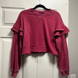 7MAK Ruffle sleeve sweatshirt